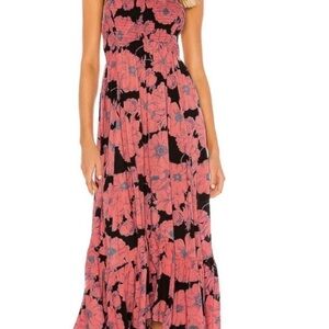 Free People Pink Tiered Ruffled Maxi Dress‎